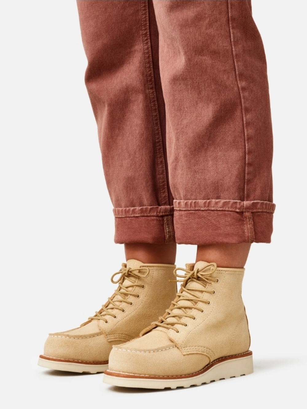 Red Wing 8173 Moc-Toe Work Tan Chunky Boots